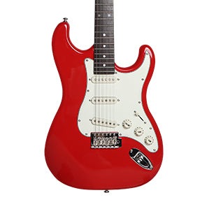 J&d St Ds10h Stratocaster Electric Guitar Red Rd (Hss)