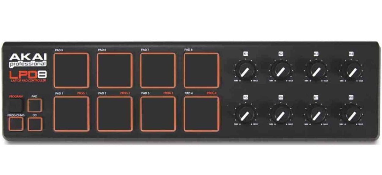 Akai Professional LPD8 USB Pad Controller W/ 8 Velocity-Sensitive Pads | AKAI PROFESSIONAL , Zoso Music