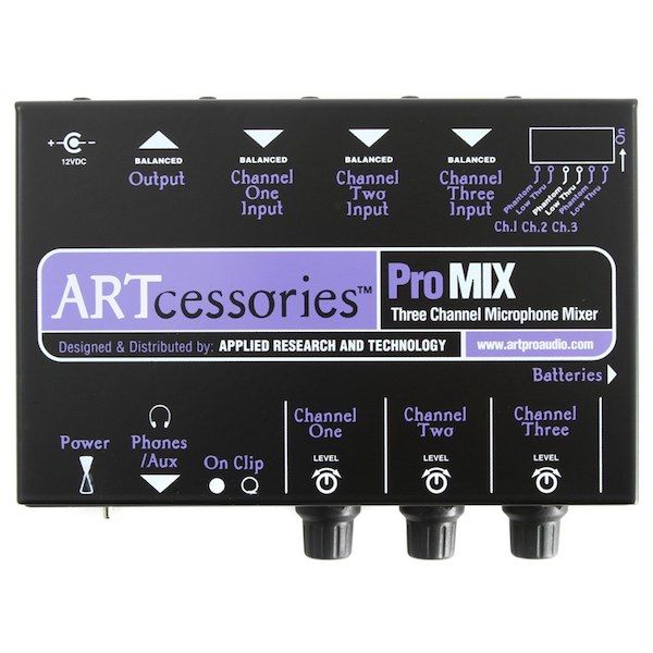 ART ProMIX 3-channel Microphone Mixer |  ART PRO AUDIO |  MIXER-ANALOG |  Zoso Music