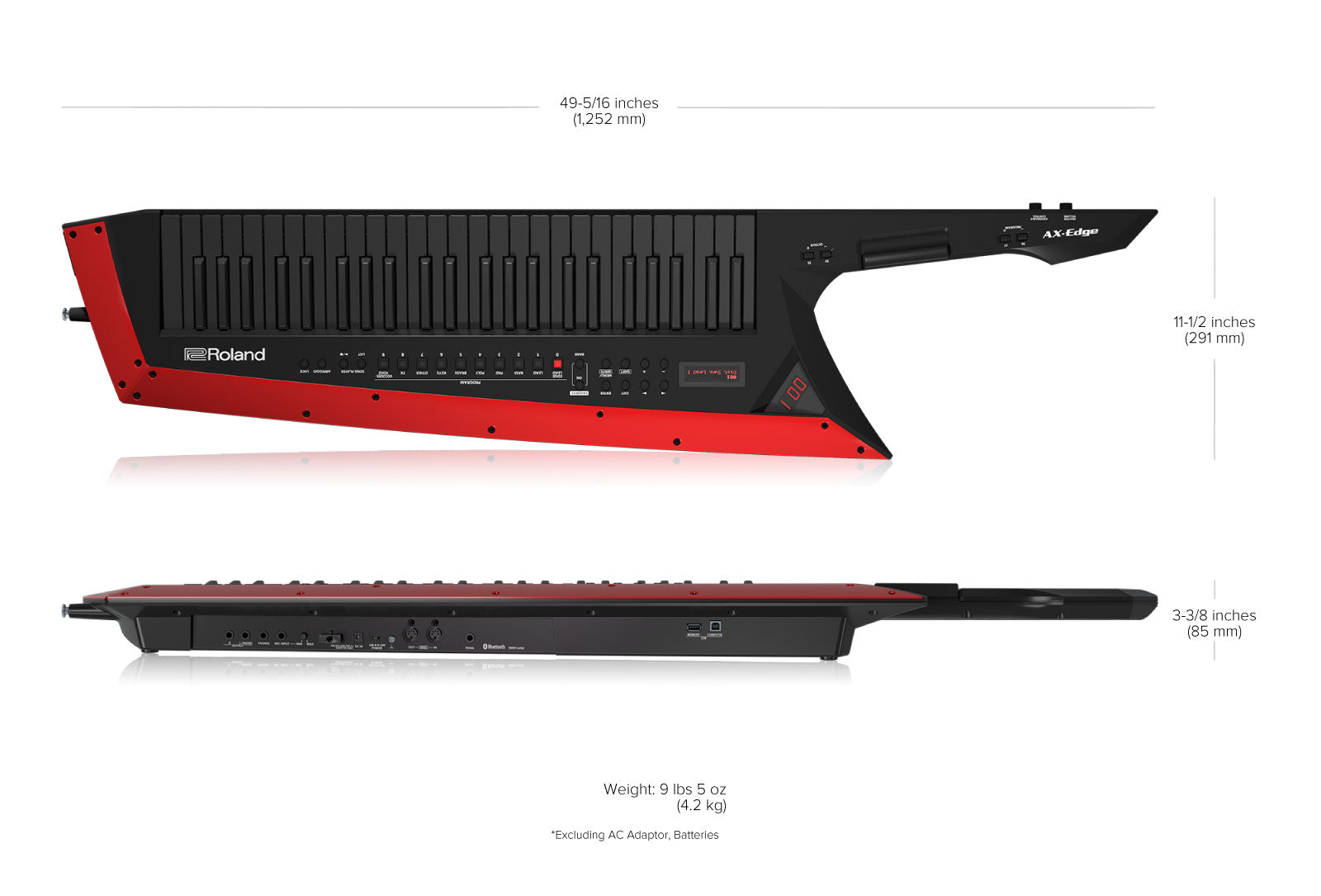 Roland AX-Edge 49-Key Keytar Synthesizer with FREE Shipping - Black (AXEdge AX Edge), ROLAND, SYNTHESIZER, roland-synthesizer-axedge-b, ZOSO MUSIC SDN BHD
