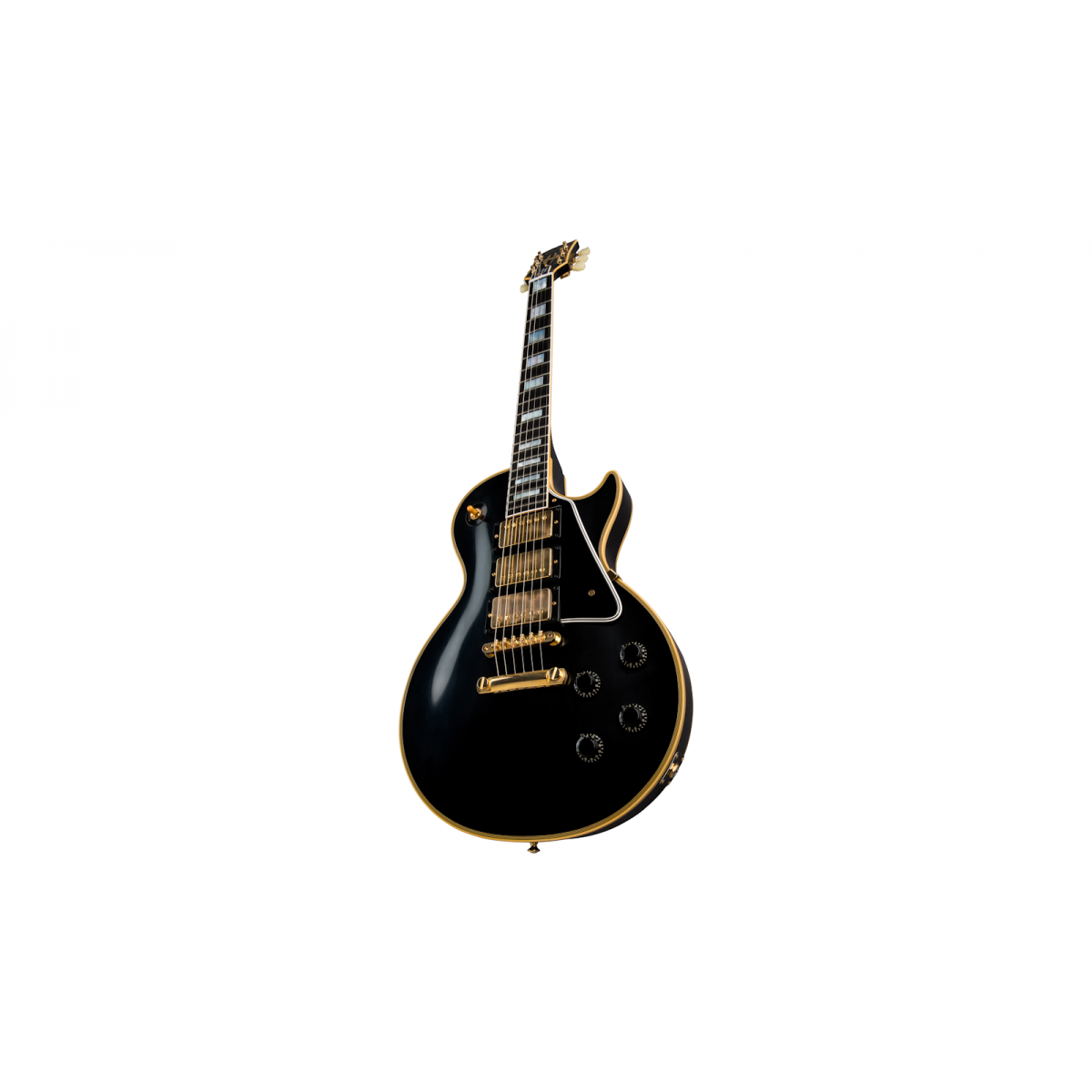 Gibson 1957 Les Paul Custom Reissue 3-Pickup VOS Electric Guitar, Ebony (LPB357VOEBGH1