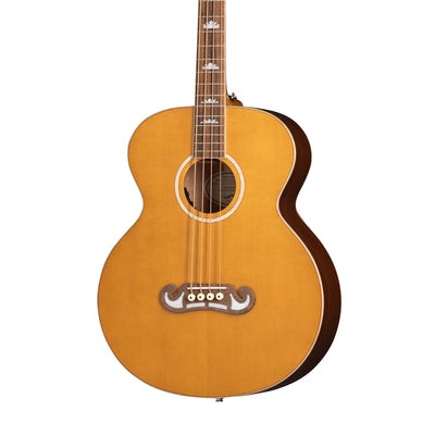 Epiphone EIABSJANANH1 El Capitan J-200 Studio Acoustic-Electric Bass Guitar - Aged Natural Antique Gloss