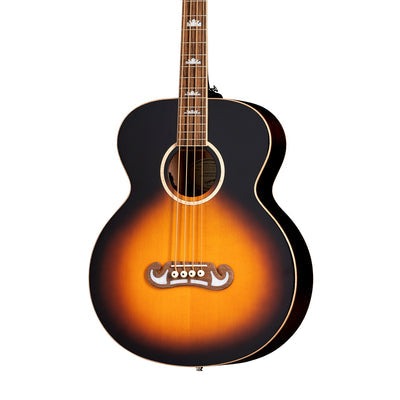 Epiphone EIABSJAVSNH1 El Capitan J-200 Studio Acoustic-Electric Bass Guitar - Aged Vintage Sunburst
