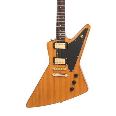 Epiphone IGCKEXWANAGH1 Korina Explorer Electric Guitar, Case Included - Aged Natural