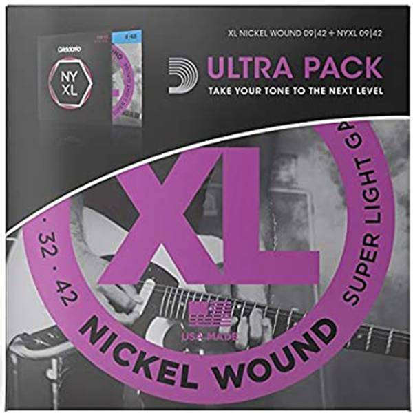 D'ADDARIO EXL120-NYXL0942 ELECTRIC GUITAR STRING ULTRA PACK BUNDLE