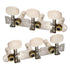 CHROME + WHITE 3 ON A PLATE GUITAR MACHINE HEADS TUNING PEGS KEYS TUNERS (ACOUSTIC GUITAR/ ZOSO) | KM , Zoso Music