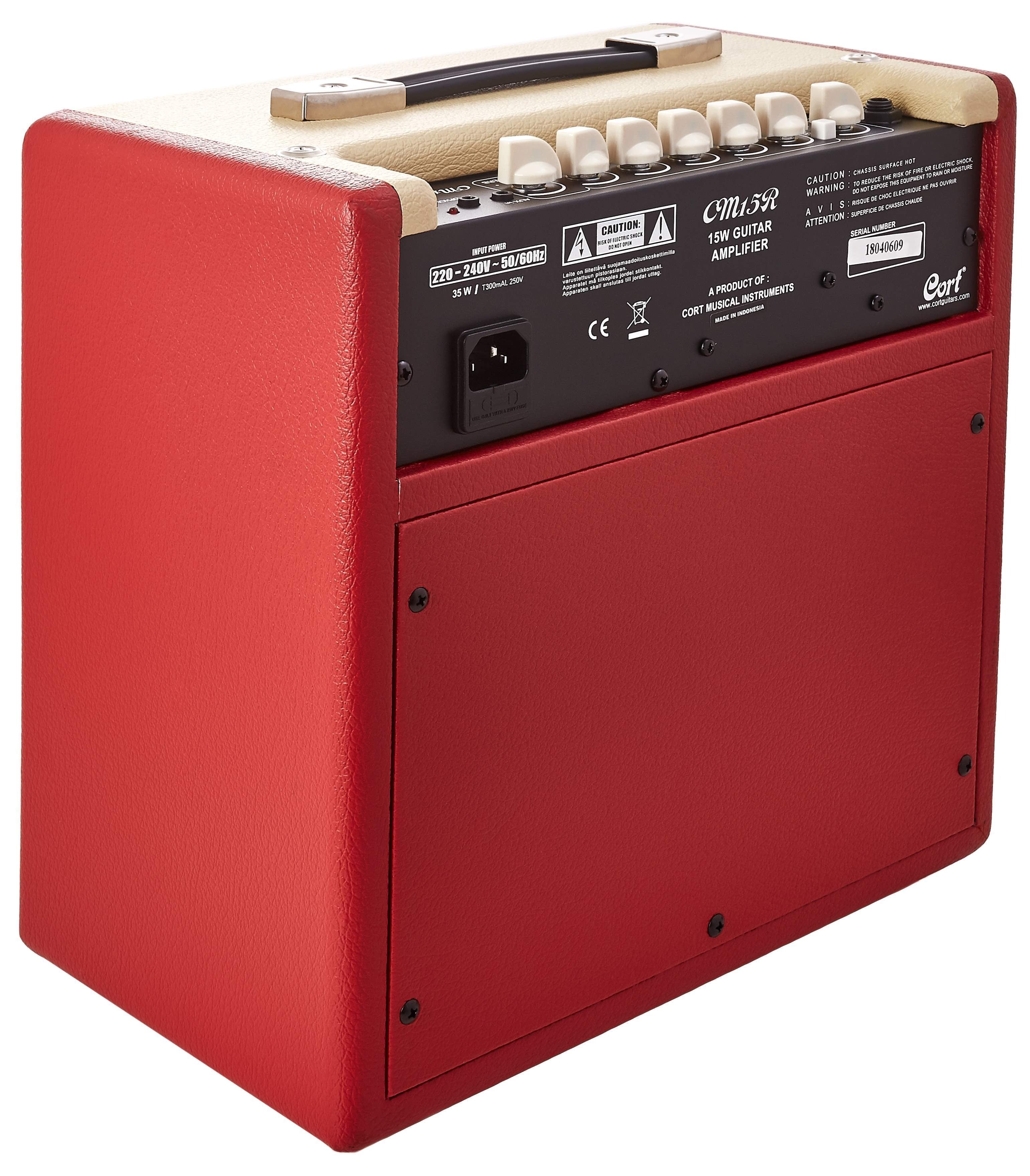 Cort CM15R 15W Electric Guitar Amp Red | CORT , Zoso Music