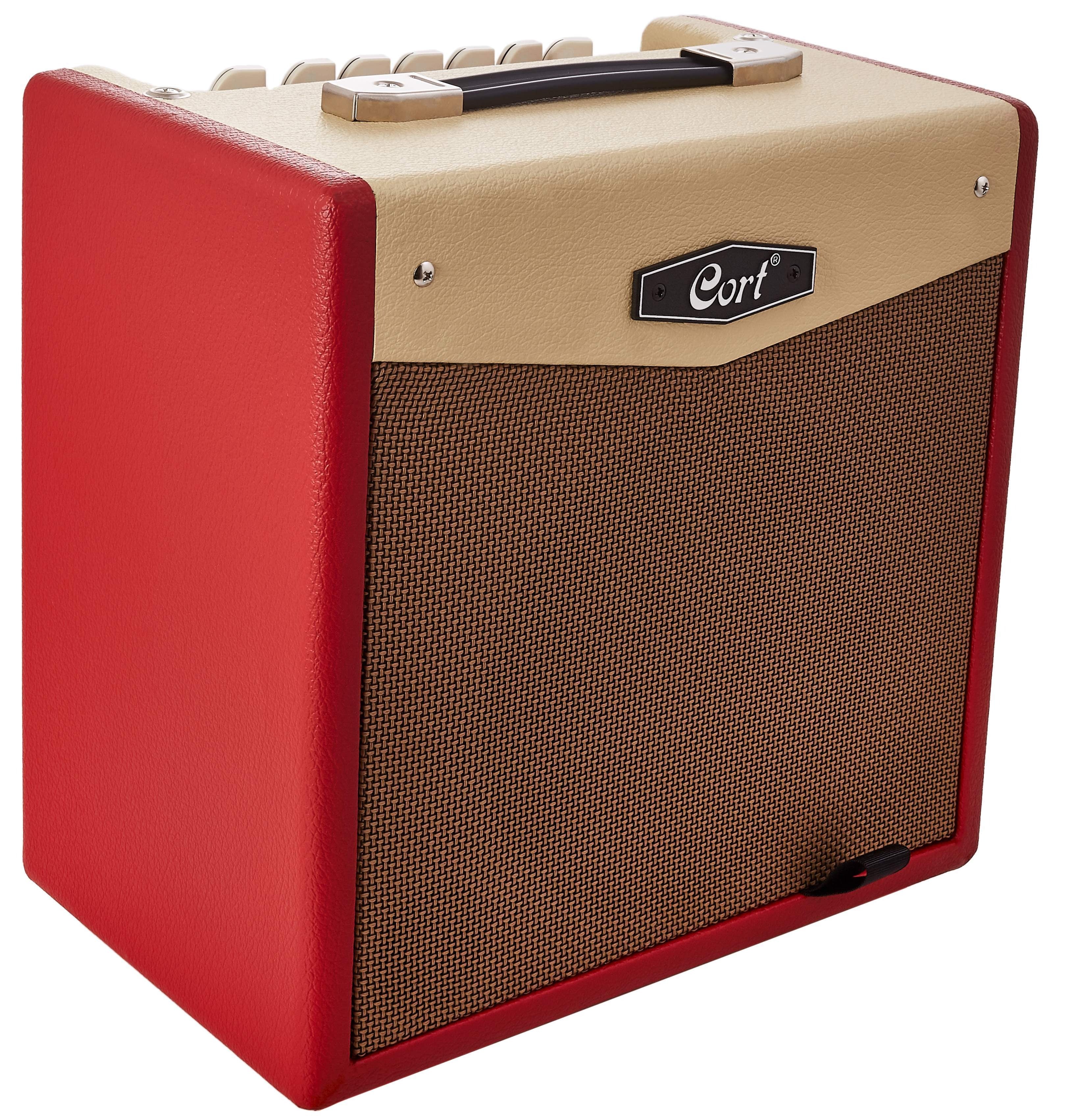Cort CM15R 15W Electric Guitar Amp Red | CORT , Zoso Music