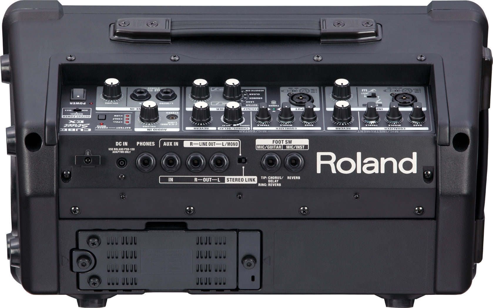 Roland CUBE Street EX 50-watt 2x8 Battery Powered Combo Amplifier (CUBE-STEX), ROLAND, GUITAR AMPLIFIER, roland-guitar-amplifier-cube-stex, ZOSO MUSIC SDN BHD