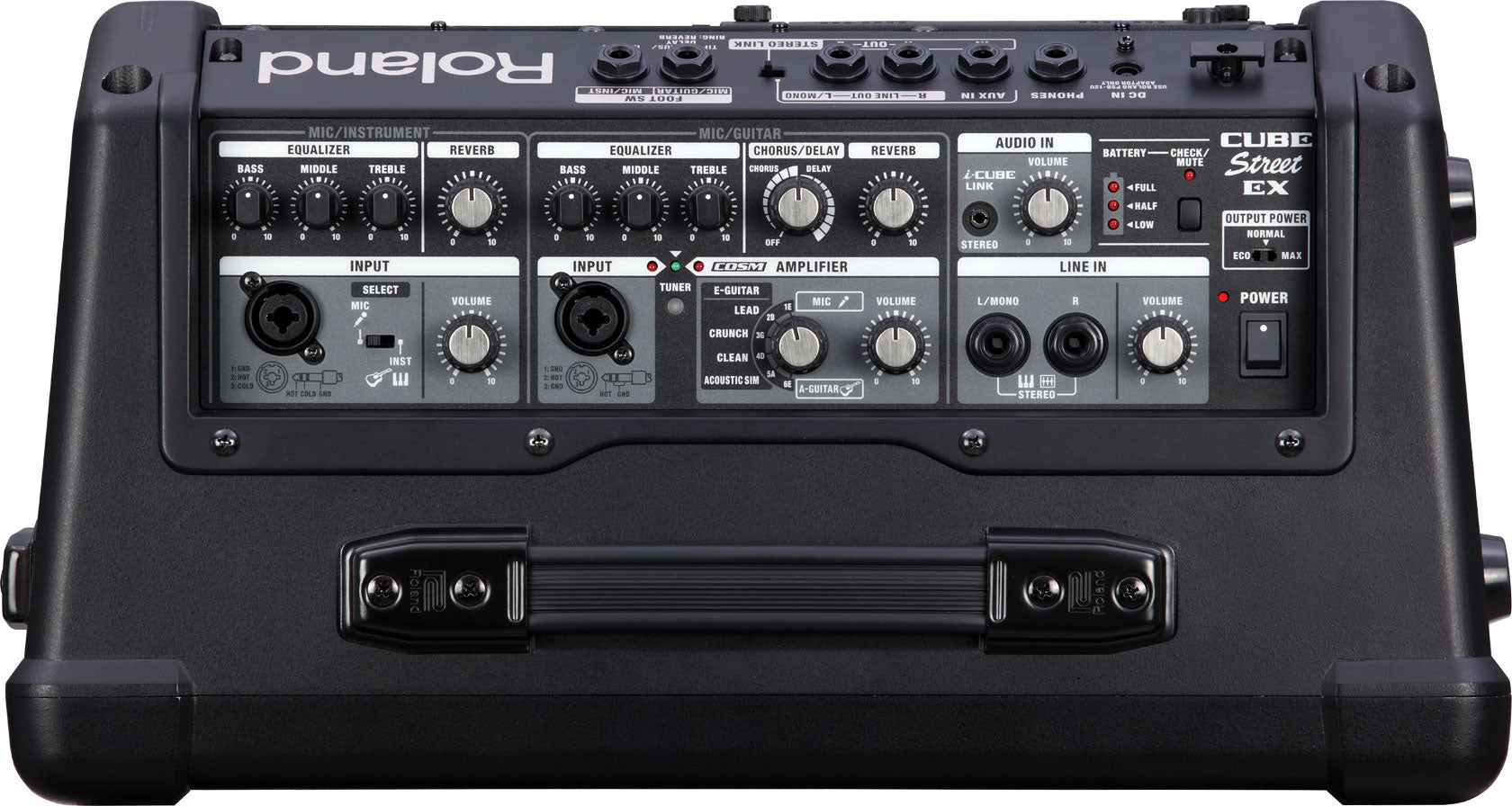 Roland CUBE Street EX 50-watt 2x8 Battery Powered Combo Amplifier (CUBE-STEX), ROLAND, GUITAR AMPLIFIER, roland-guitar-amplifier-cube-stex, ZOSO MUSIC SDN BHD