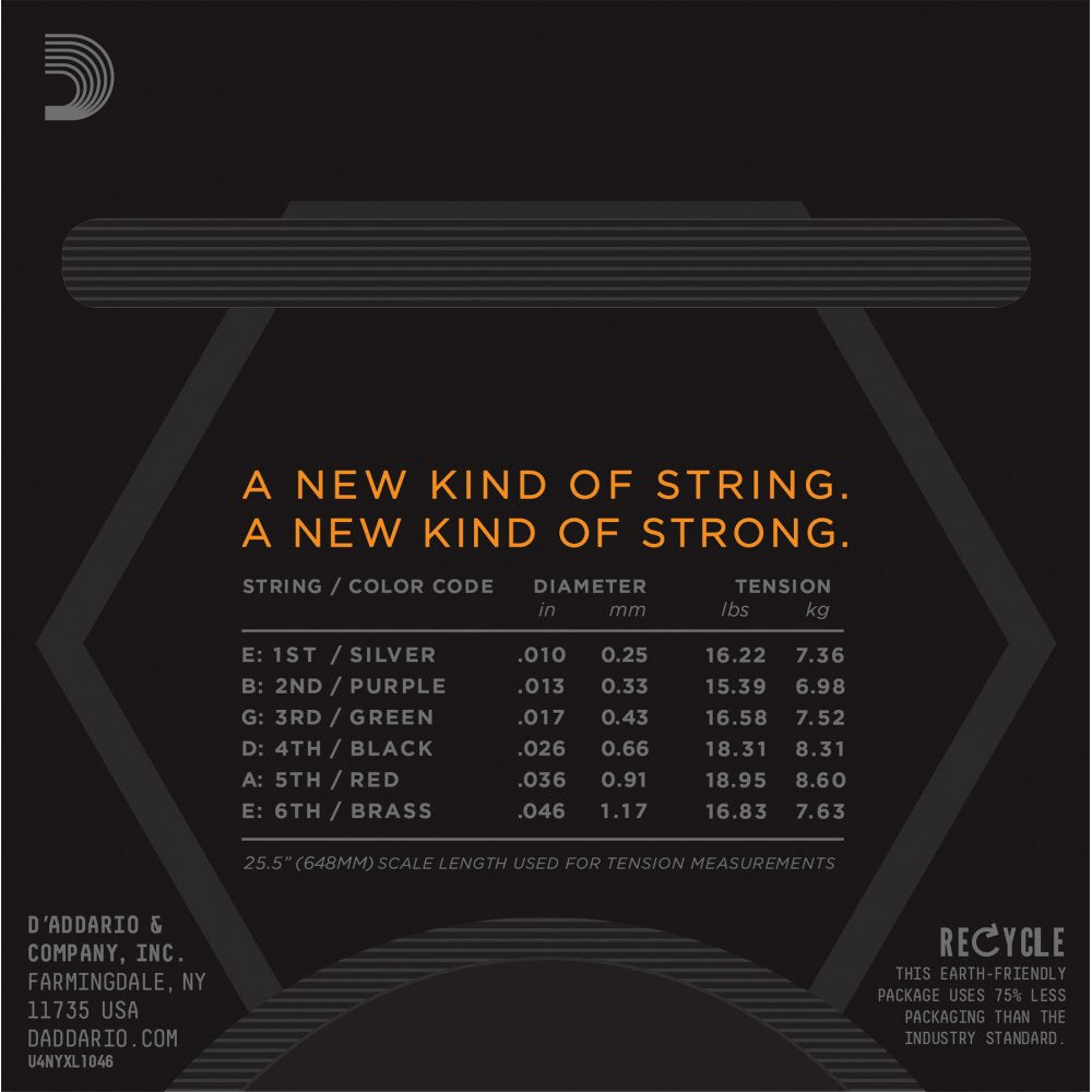 D'ADDARIO NYXL1046 NICKEL WOUND, REGULAR LIGHT, 10-46 | D'ADDARIO , Zoso Music