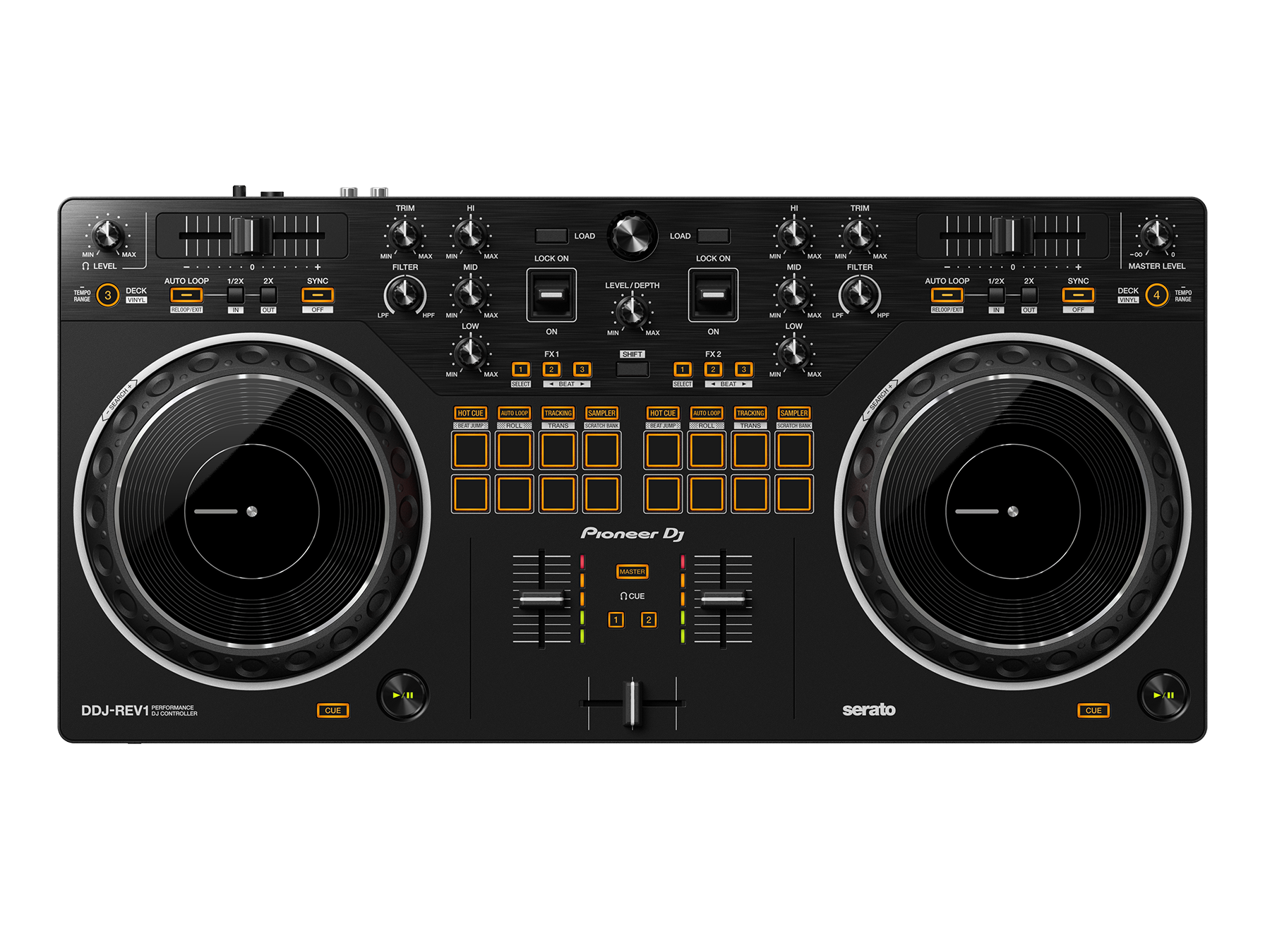 Pioneer DJ DDJ-REV1 2-deck Serato DJ Controller - Black | Zoso Music Sdn Bhd