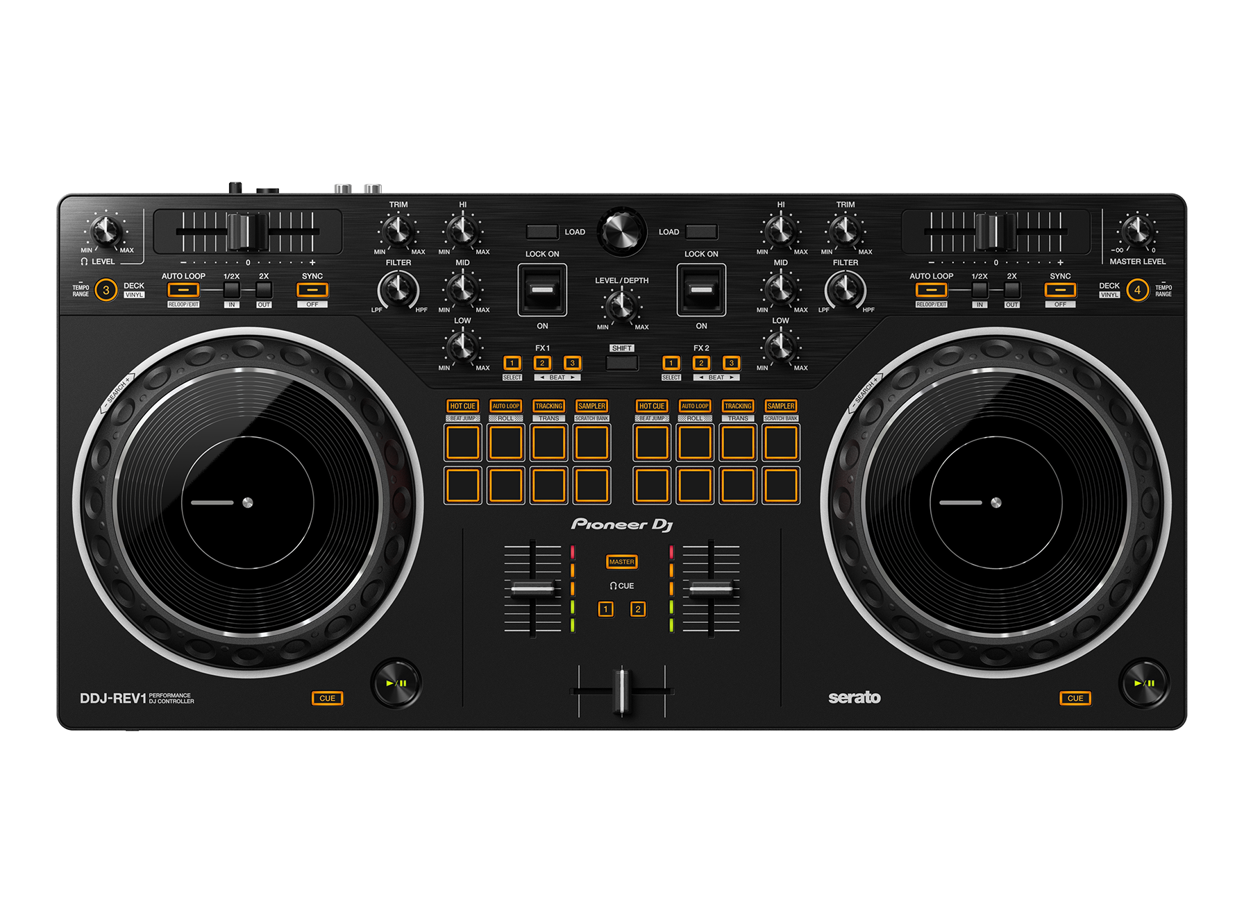 Pioneer DJ DDJ-REV1 2-deck Serato DJ Controller - Black