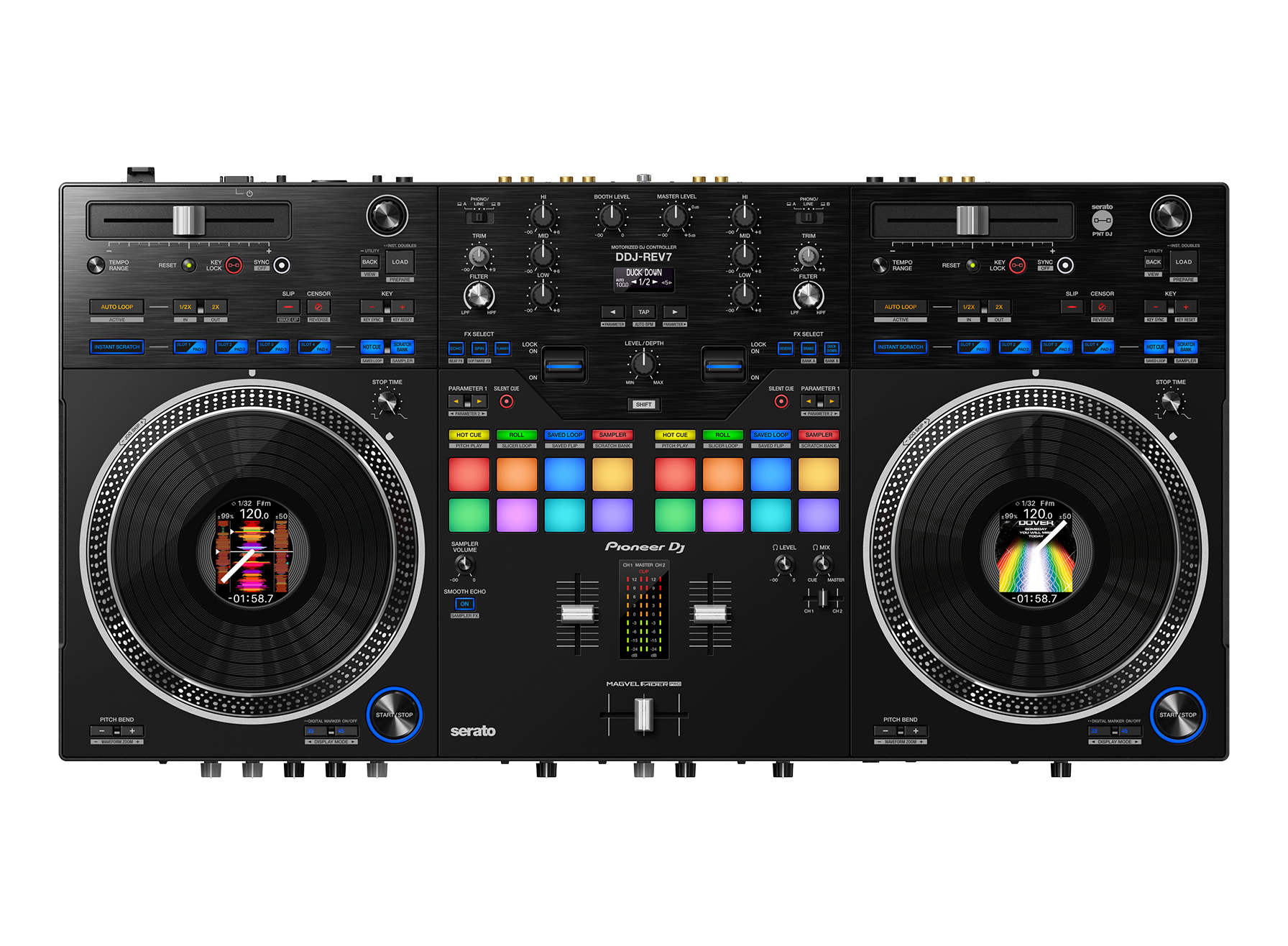 Pioneer DJ DDJ-REV7 2-deck Serato DJ Controller | Zoso Music Sdn Bhd
