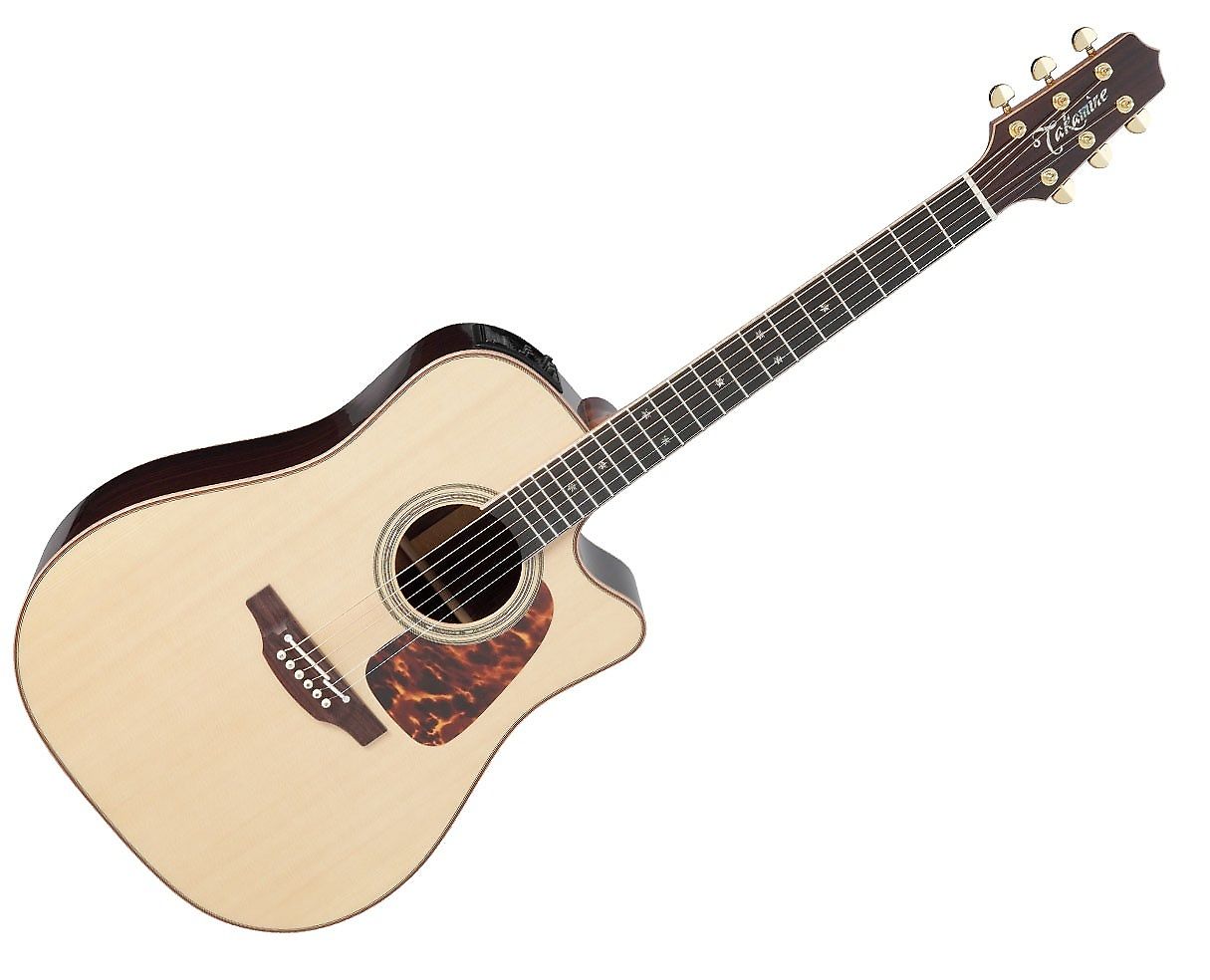 TAKAMINE P7DC PRO SERIES DREADNOUGHT CUTAWAY ACOUSTIC- ELECTRIC GUITAR, NATURAL GLOSS WITH EQ & GC200 CASE (MADE IN JAPAN)
