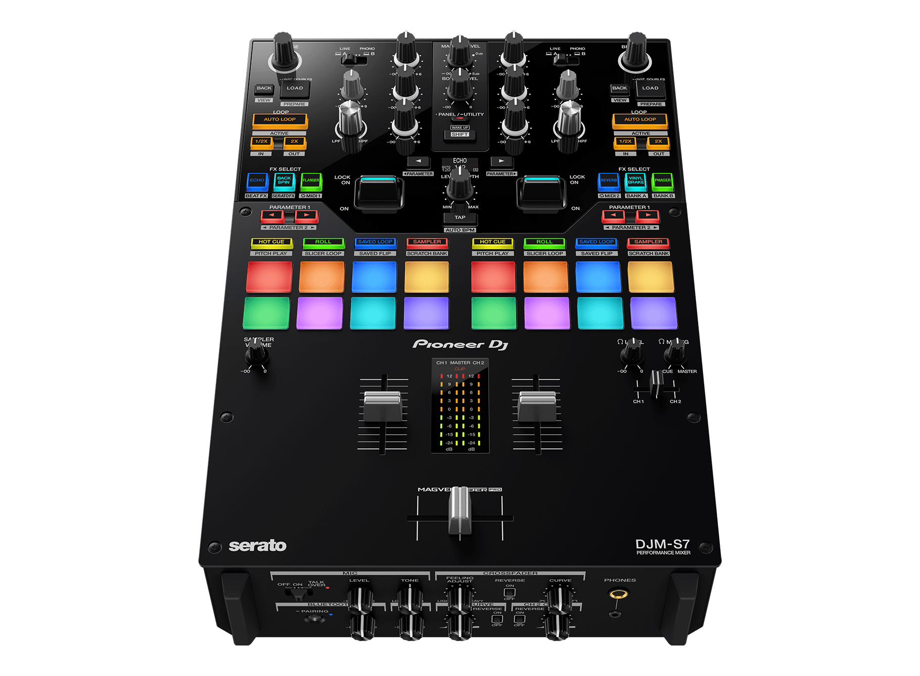 PIONEER DJM-S7 SCRATCH STYLE 2 CHANNEL PERFORMANCE DJ MIXER (BLACK), PIONEER, DJ GEAR, pioneer-dj-gear-djm-s7, ZOSO MUSIC SDN BHD