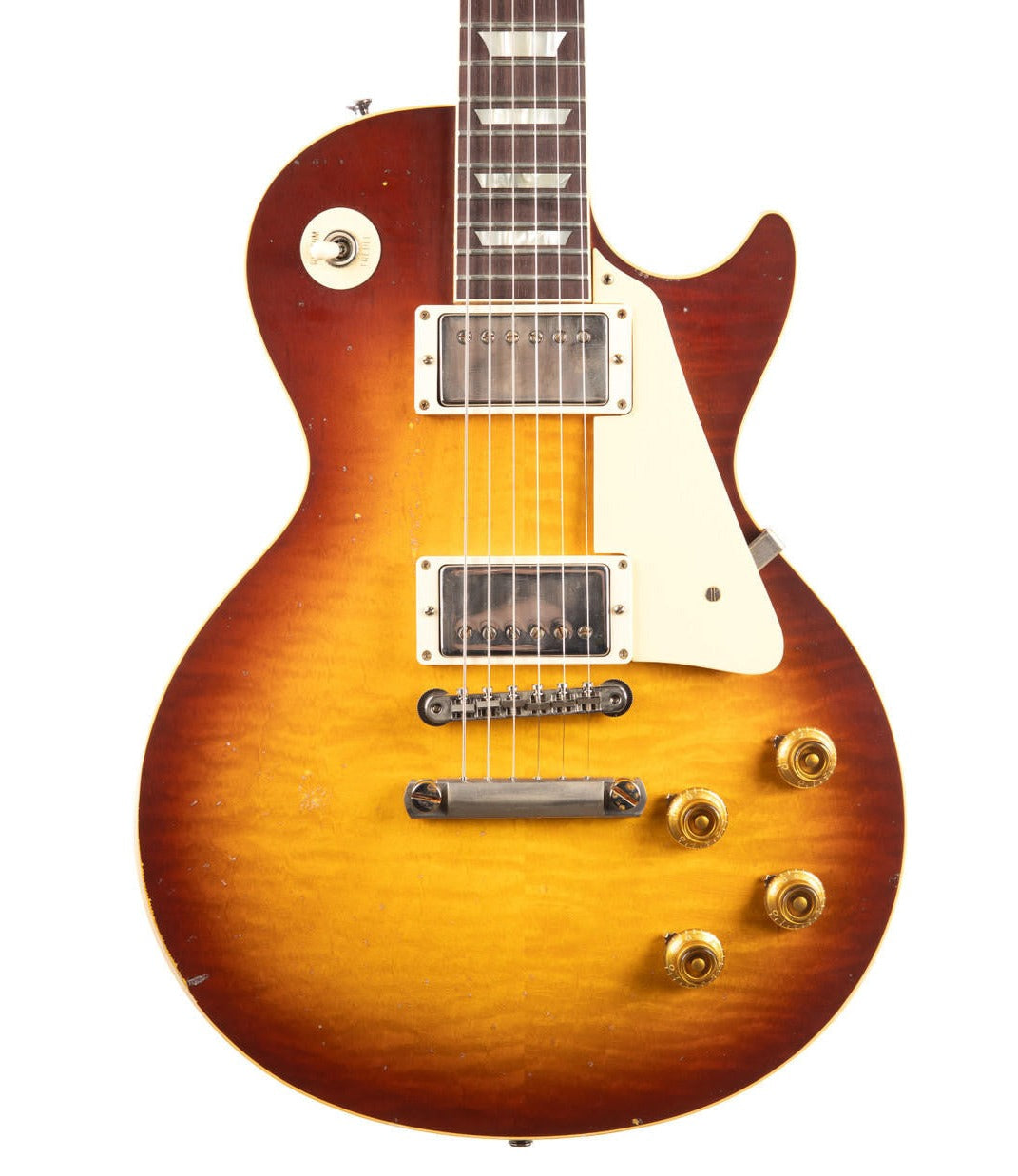 Gibson 1959 Les Paul Standard Reissue Light Aged Electric Guitar, Cherry Teaburst (LPR59LACTBNH1)