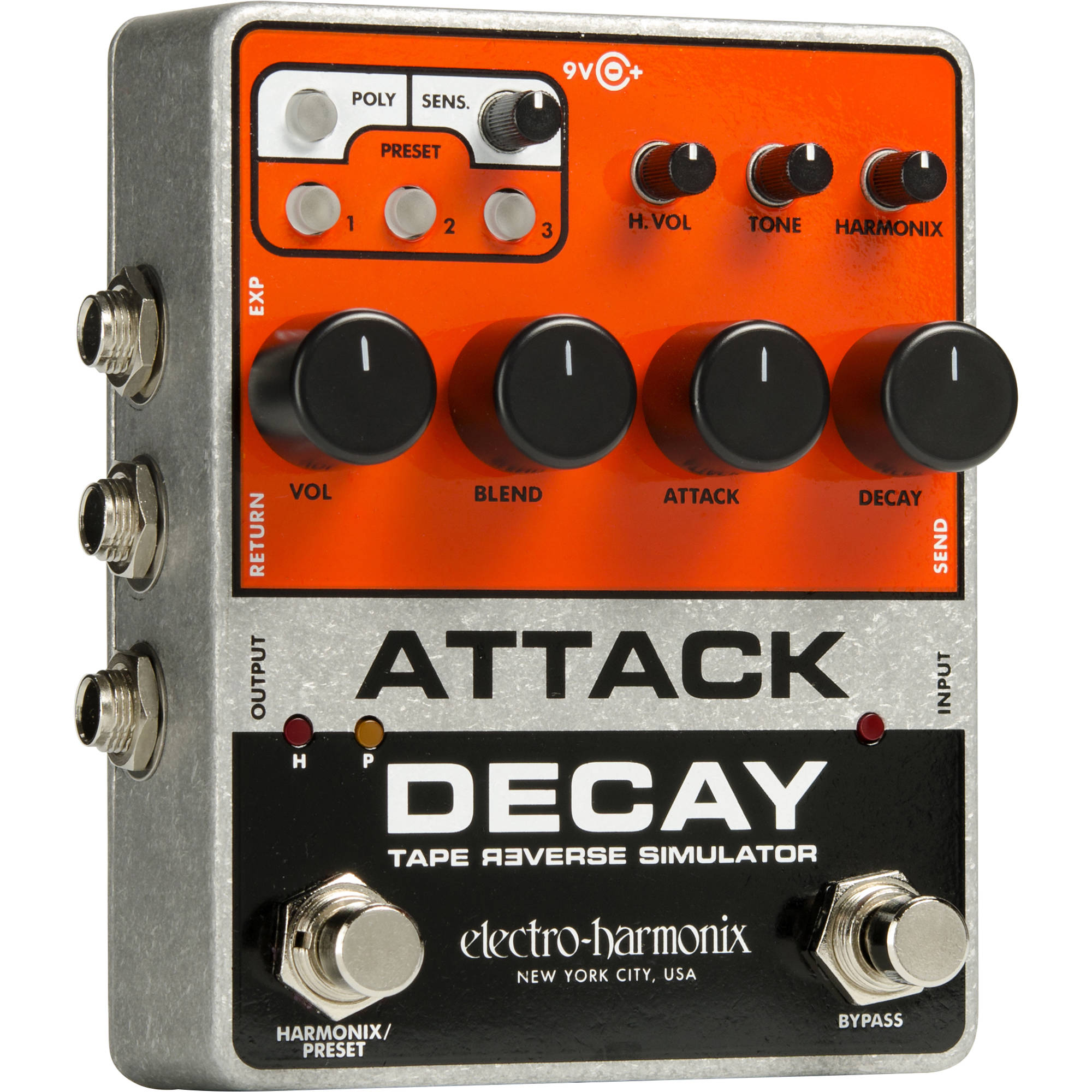 Electro-Harmonix Attack Decay Tape Reverse Simulator Guitar Effects Pedal | ELECTRO-HARMONIX , Zoso Music