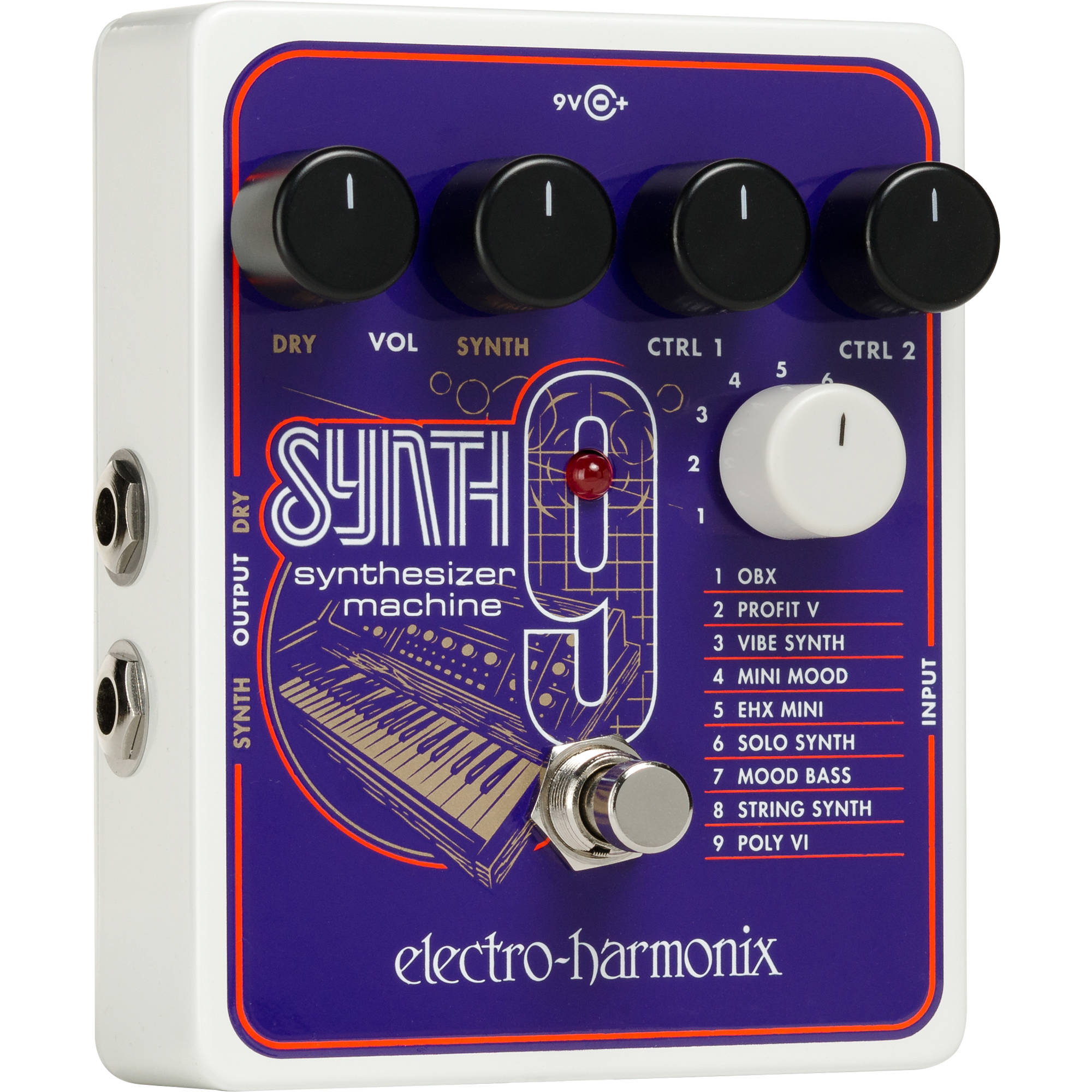Electro-Harmonix&nbsp;SYNTH9&nbsp;Synthesizer Machine Guitar Effects Pedal | ELECTRO-HARMONIX , Zoso Music