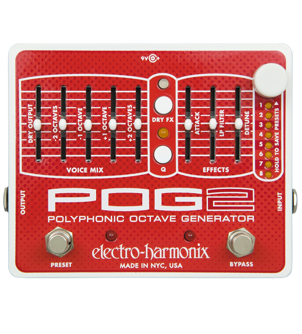 Electro-Harmonix POG2 Polyphonic Octave Generator Guitar Effects Pedal |  ELECTRO-HARMONIX |  EFFECTS |  Zoso Music