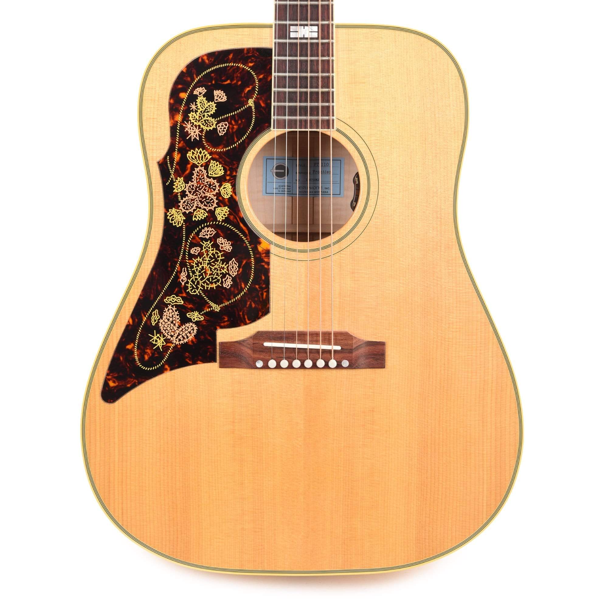 Epiphone OCSSEFANL Frontier Acoustic Electric Guitar (Left-handed) - Antique Natural