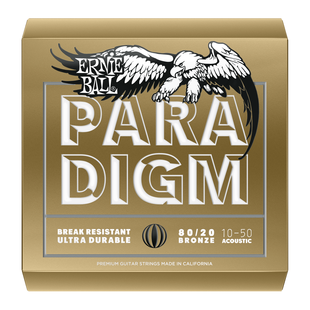 ERNIE BALL PARADIGM EXTRA LIGHT 80/20 BRONZE ACOUSTIC GUITAR STRINGS - 10-50 GAUGE | ERNIE BALL , Zoso Music