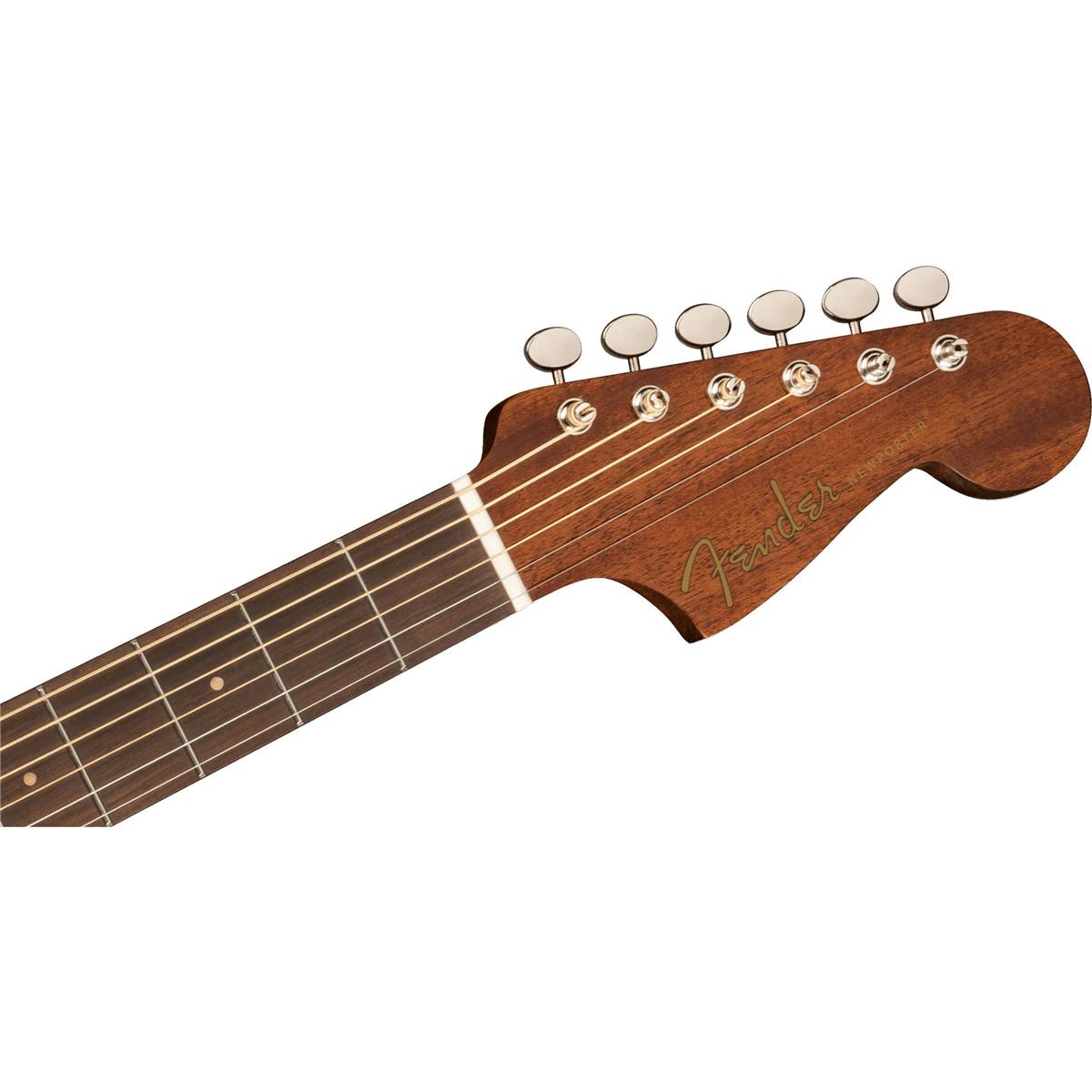 Fender California Newporter Classic Acoustic Guitar w/Bag, PF FB, Aged Cherry Burst