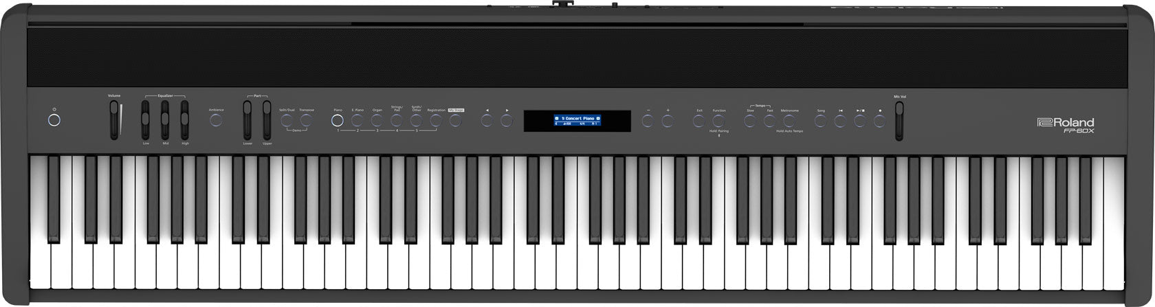 Roland FP-60X 88-key Digital Piano Home Package with Piano Bench, RH-5 Headphone, Pedals and Piano Stand - Black (FP60X / FP 60X), ROLAND, DIGITAL PIANO, roland-digital-piano-fp60x-bk, ZOSO MUSIC SDN BHD