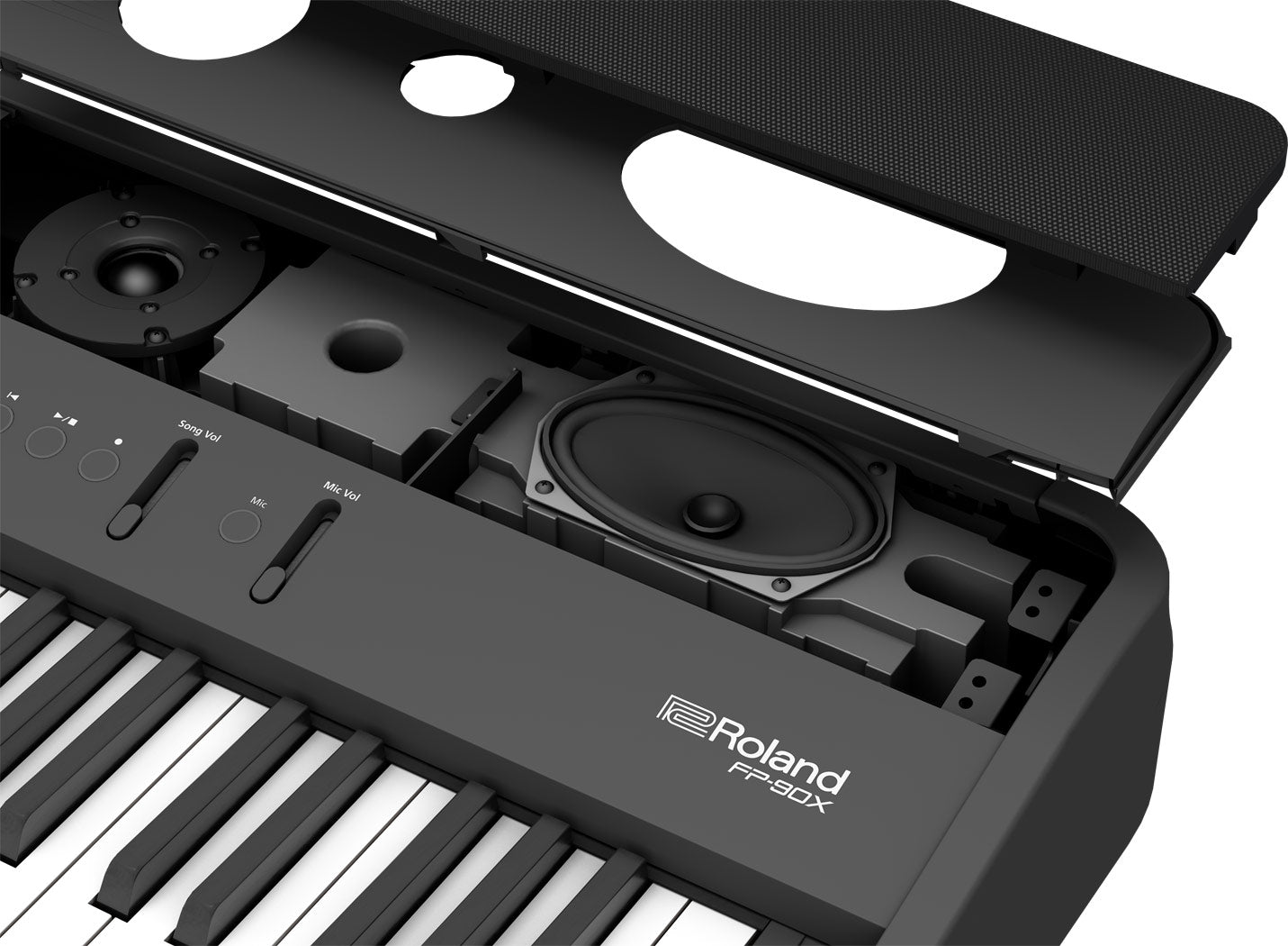 Roland FP-90X 88-key Digital Piano Home Package with Piano Bench, RH-5 Headphone, Pedals and Piano Stand - White (FP90X / FP 90X, ROLAND, DIGITAL PIANO, roland-digital-piano-fp90x-wh, ZOSO MUSIC SDN BHD