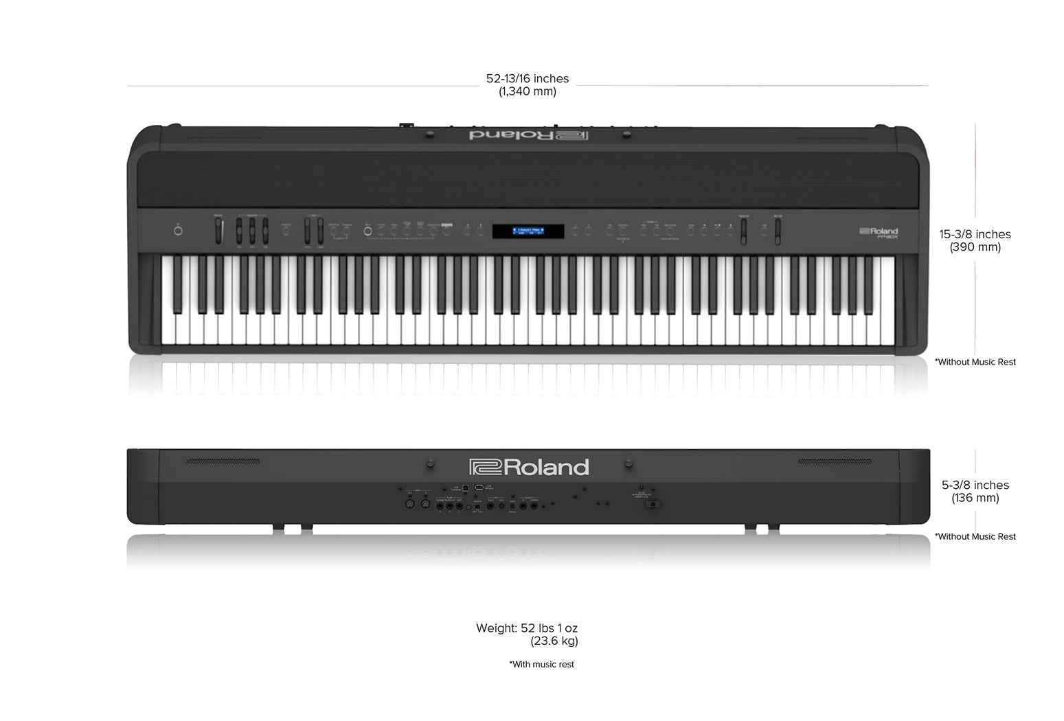 Roland FP-90X 88-key Digital Piano Home Package with Piano Bench, RH-5 Headphone, Pedals and Piano Stand - White (FP90X / FP 90X, ROLAND, DIGITAL PIANO, roland-digital-piano-fp90x-wh, ZOSO MUSIC SDN BHD