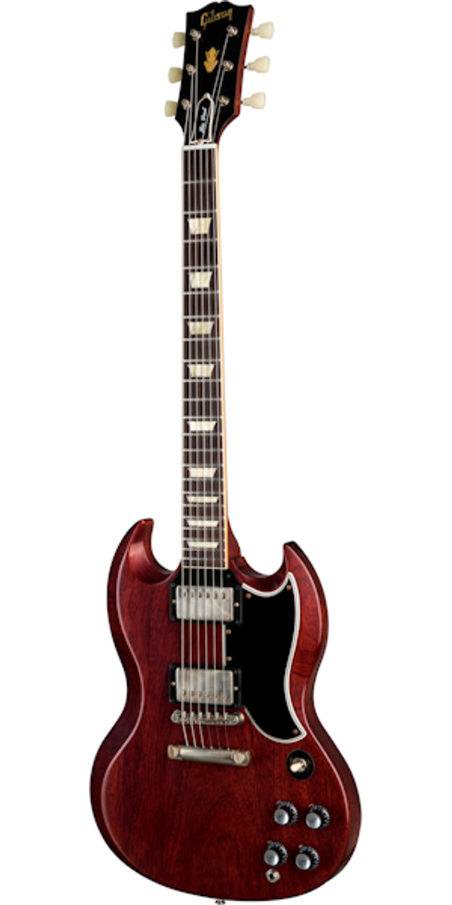 Gibson 1961 Les Paul SG Standard Reissue Stop-Bar VOS Electric Guitar, Cherry Red (SGSR61VOCHNH1)