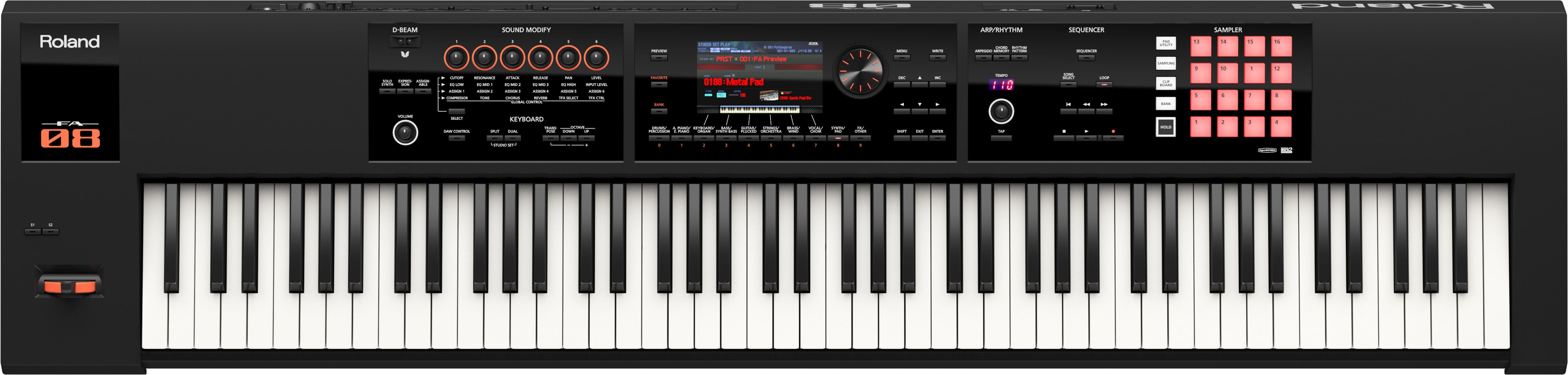 Roland FA-08 88-Keys Music Workstation with FREE Shipping (FA08 FA 08), ROLAND, WORKSTATION, roland-workstation-fa-08, ZOSO MUSIC SDN BHD