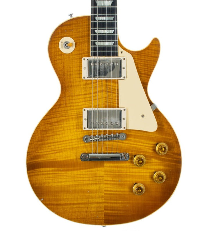 Gibson 1959 Les Paul Standard Reissue Light Aged Electric Guitar, Dirty Lemon (LPR59LADLNH1)
