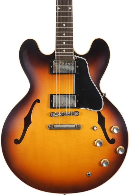 Gibson 1961 ES-335 Reissue VOS Electric Guitar, Vintage Burst (61ES335VOVBNH1) |  GIBSON |  ELECTRIC GUITAR |  Zoso Music