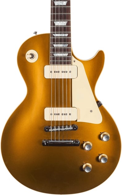 Gibson 1968 Les Paul Standard Goldtop Reissue Gloss Electric Guitar, 60s Gold