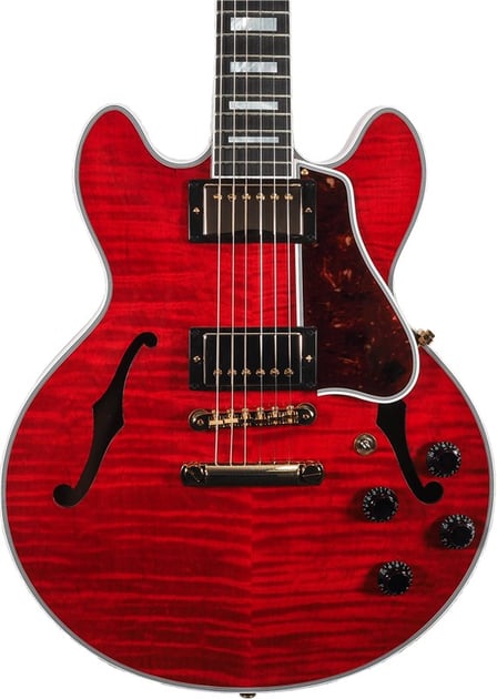 Gibson CS-356 Figured Top w/ Ebony Fingerboard Gloss Electric Guitar, Faded Cherry