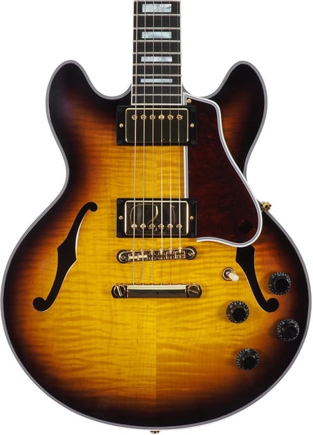 Gibson CS-356 Figured Top w/ Ebony Fingerboard Gloss Electric Guitar, Vintage Sunburst