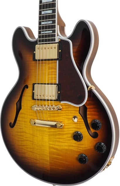 Gibson CS-356 Figured Top w/ Ebony Fingerboard Gloss Electric Guitar, Vintage Sunburst