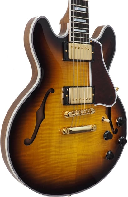 Gibson CS-356 Figured Top w/ Ebony Fingerboard Gloss Electric Guitar, Vintage Sunburst