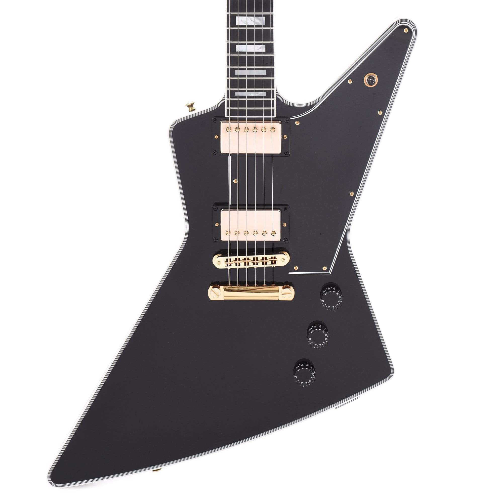Gibson Explorer Custom with Ebony Fingerboard Gloss Electric Guitar, Ebony |  GIBSON |  ELECTRIC GUITAR |  Zoso Music