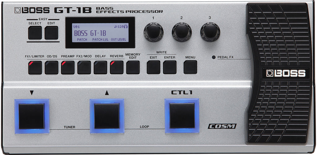 BOSS GT-1B BASS MULTI-EFFECTS PROCESSOR WITH BOSS ADAPTOR (GT1B / GT 1B/ MULTI EFFECTS) | BOSS , Zoso Music