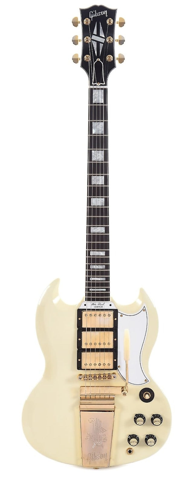 Gibson 1963 Les Paul SG Custom Reissue 3-Pickup w/ Maestro VOS Electric Guitar, Classic White (SGC63VOCWGM1) |  GIBSON |  ELECTRIC GUITAR |  Zoso Music