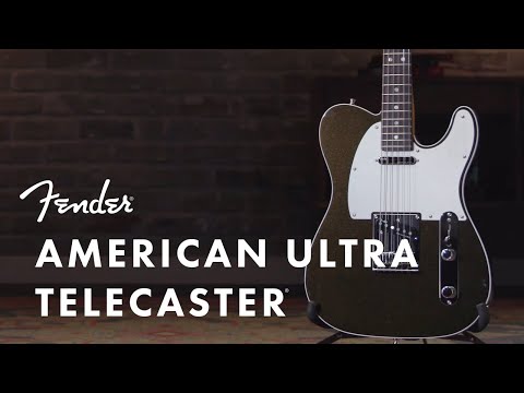 Fender American Ultra Telecaster Electric Guitar, Maple FB, Plasma Red Burst