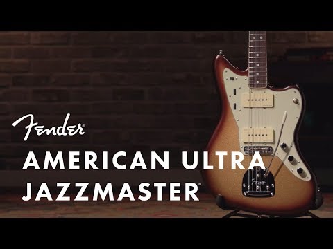 Fender American Ultra Jazzmaster Guitar, RW FB, Mocha Burst