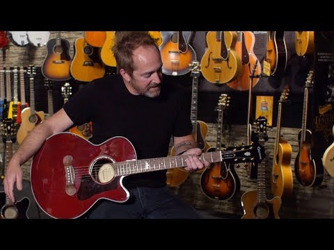 Epiphone EEJPVNGH3 J-200 EC Studio Parlor Acoustic Electric Guitar - Vintage Natural
