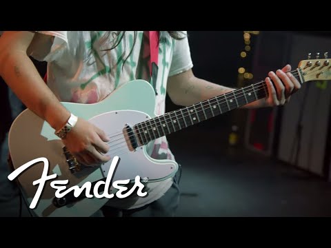 Fender American Performer Jazz Bass Guitar, Maple FB, Satin Seafoam Green