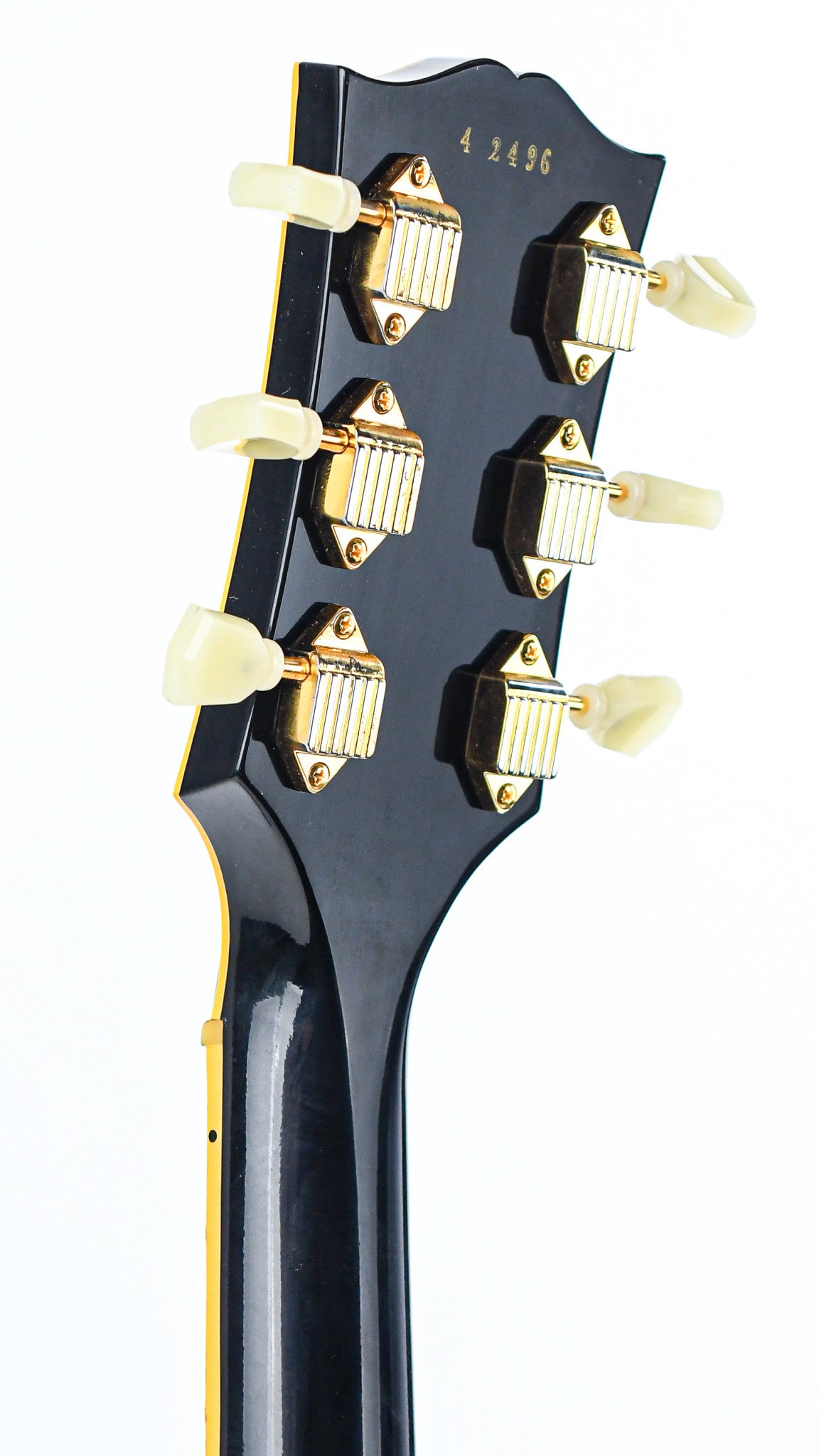 Gibson 1954 Les Paul Custom Staple Pickup Reissue VOS (Left-handed) Electric Guitar, Ebony (LPB54LHVOEBGH1)