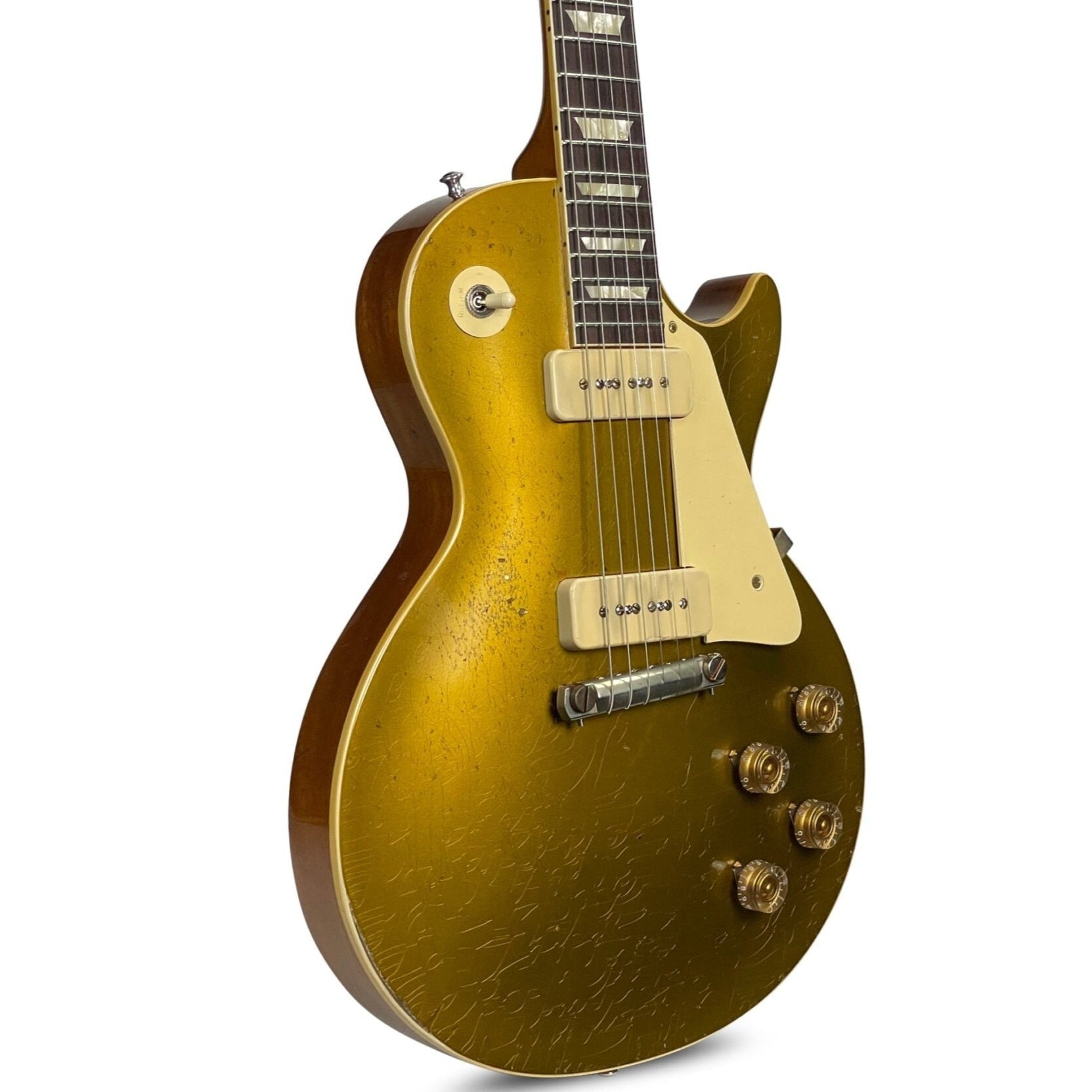 Gibson 1954 Les Paul Goldtop Reissue Heavy Aged  Electric Guitar, Double Gold (LPR54HADGNH1)