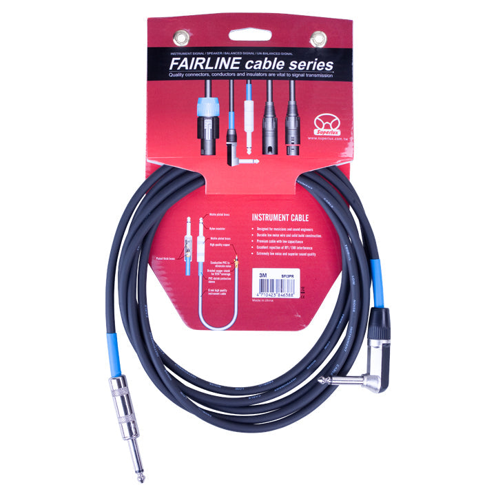 Superlux SFI Instrument Cable/ Guitar Cable, Angle and straight 6.3 mm (1/4") Jacks |  SUPERLUX |  CABLES |  Zoso Music