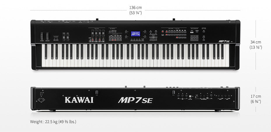 KAWAI MP SERIES MP7SE DIGITAL PIANO 88 KEYS W/PORTABLE STAND BENCH & HEADPHONE BLACK, KAWAI, DIGITAL PIANO, kawai-digital-piano-mp7se, ZOSO MUSIC SDN BHD